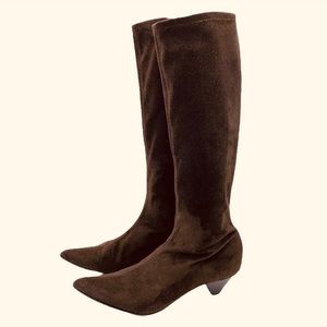 💕Casadei Vintage Vibe Brown Suede Knee High Boot💕